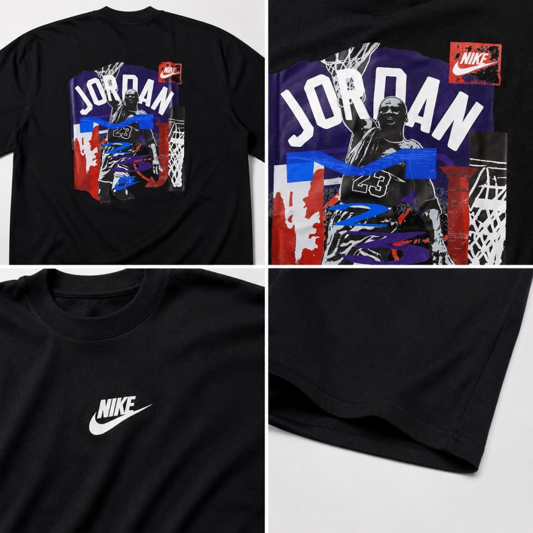 Camiseta Oversized Jordan Court Legacy Preta  — foto 5