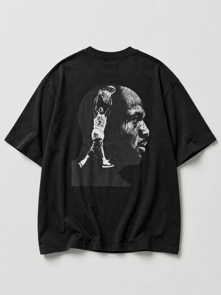 Camiseta oversized MJ preta 