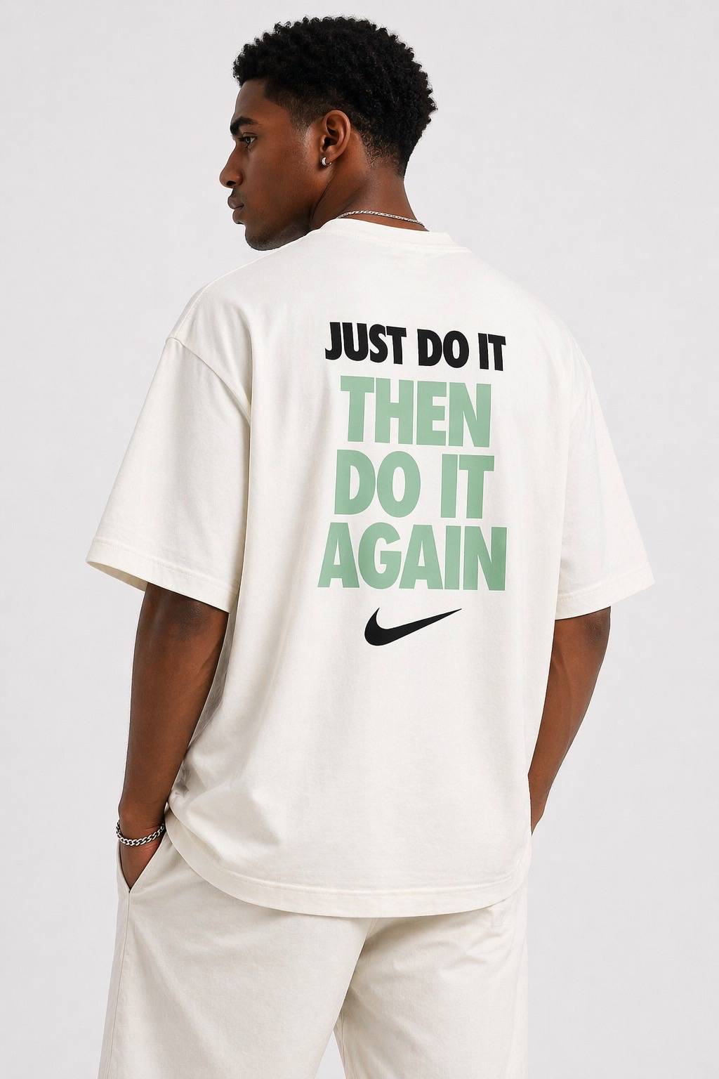 Camiseta oversized Nike just do it off white  — foto 2