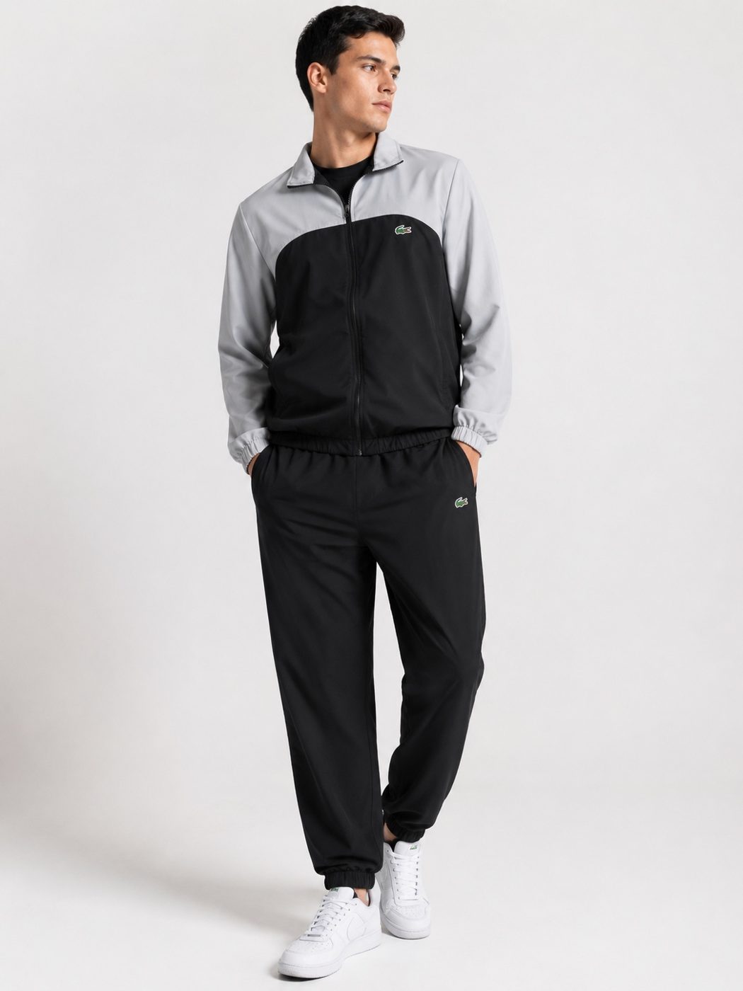 Conjunto tactel Lacoste preto/cinza  — foto 2
