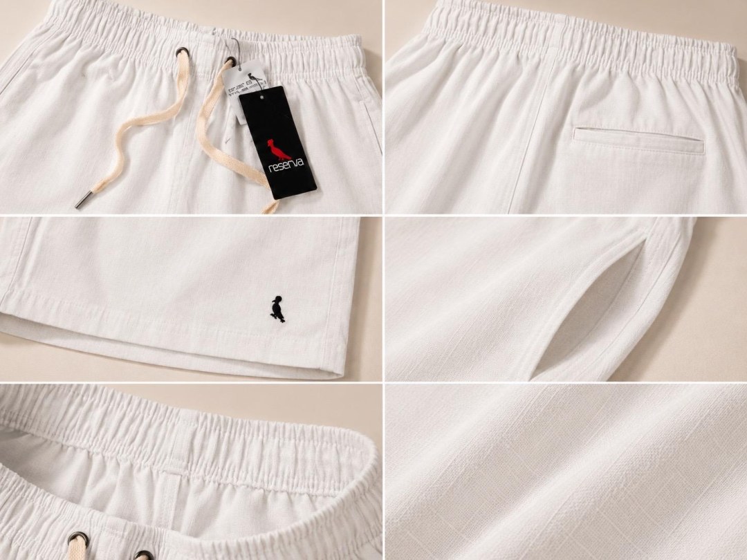 Short de linho off white reserva  — foto 4