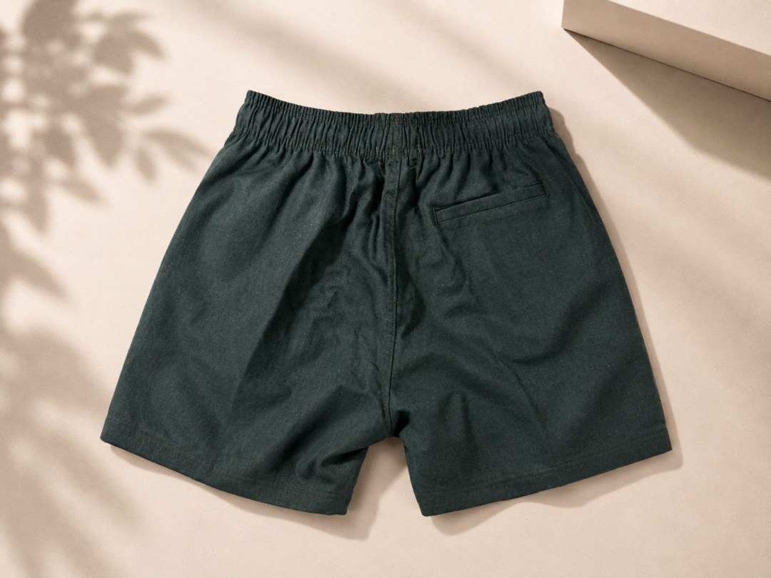 Short de linho verde musgo Calvin klein — foto 2