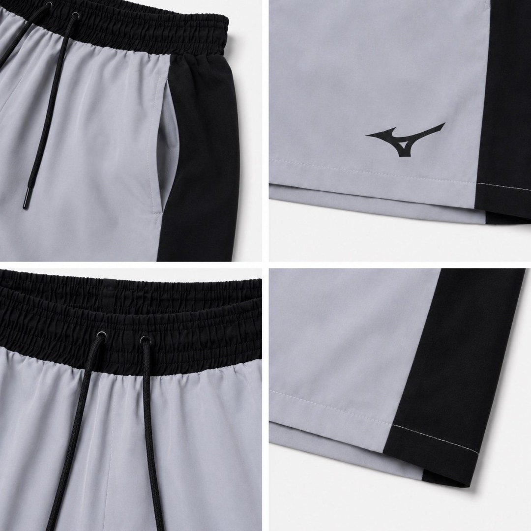 Short elastano Mizuno cinza/preto  — foto 3